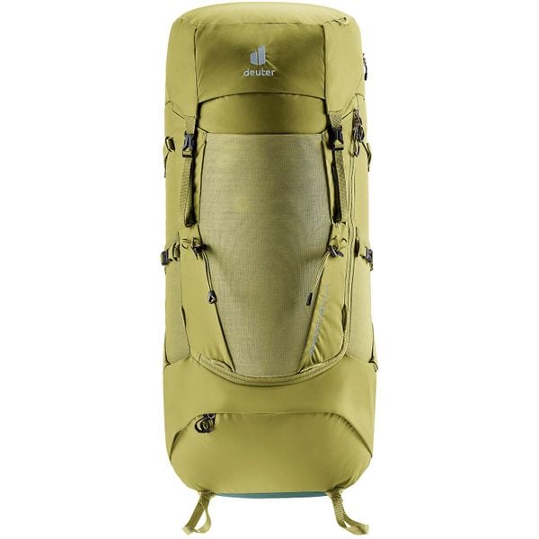 Plecak trekkingowy Deuter Aircontact Core 60+10. Zielone plecaki Deuter, bez wzorów, bez dodatków. Za 995.99 zł.