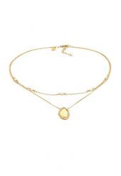 Elli PREMIUM Damski wisiorek choker z perłą hodowlana słodkowodną z pozłacanego srebra próby 925 Sterling Silver Naszyjniki 1 ct. Szare naszyjniki Elli PREMIUM, z materiału, z perłą, pozłacane. Za 368.99 zł.