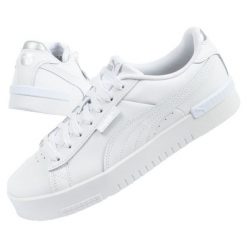 Buty Puma Jada 386401 01 białe. Białe buty treningowe bez wzorów, ze skóry, bez zapięcia. Za 290.54 zł.