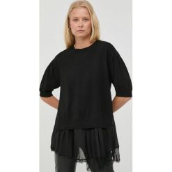 Twinset sweter damski kolor czarny. Czarne swetry Twinset, m, bez wzorów, z dzianiny, bez ramiączek. Za 759.99 zł.