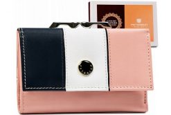 Portfel damski Peterson [DH] PTN RD-18-GCL-S różowy. Czerwone portfele Peterson, bez wzorów, ze skóry. Za 87.99 zł.