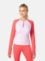 KARI TRAA Koszulka funkcyjna "Linnea" w kolorze jasnoróżowo-czerwonym rozmiar: S. Czerwone t-shirty sportowe Kari Traa, s, bez wzorów, z materiału, bez ramiączek, outdoorowe. Za 127.95 zł.