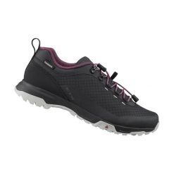 Buty damskie Shimano SH-ET501. Czarne buty treningowe Shimano, bez wzorów, z materiału, bez zapięcia, rowerowe. Za 521.50 zł.
