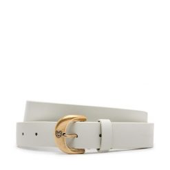 Pasek Damski Calvin Klein Jeans. Białe paski Calvin Klein Jeans, bez wzorów, z jeansu, casualowe. Za 159.99 zł.