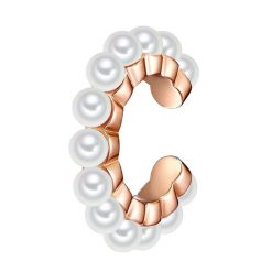 Glanzstücke München Srebrne klamry na ucho srebro wysokiej próby Perła naturalna różowe złoto Kolczyki 1 ct Damski. Czerwone kolczyki Glanzstücke München, z perłą, pozłacane. Za 119.99 zł.