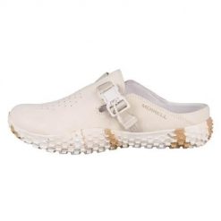Klapki damskie Merrell J008320. Białe klapki Merrell, bez wzorów, z materiału, eleganckie, bez obcasa, bez zapięcia. Za 529.00 zł.