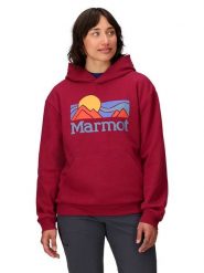 Marmot Bluza "Coastal" w kolorze czerwonym rozmiar: XS. Czerwone bluzy Marmot, xs, bez wzorów, bez ramiączek, z kapturem. Za 130.99 zł.