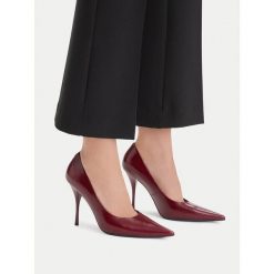 Szpilki Eva Minge. Czerwone szpilki Eva Minge, bez wzorów, bez obcasa, na szpilce, bez zapięcia. Za 379.99 zł.
