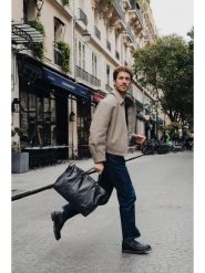 Maison héritage PARIS Skórzana torba podróżna "Lony" w kolorze czarnym - 41 x 28 x 13,5 cm rozmiar: onesize. Czarne torby podróżne maison héritage PARIS, bez wzorów, z materiału, przez ramię. Za 391.99 zł.