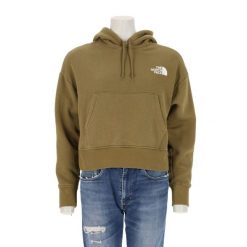 Second life - Damska bluza z kapturem TNF Khaki - Jak nowy. Zielone bluzy The North Face, bez wzorów, bez ramiączek, z kapturem. Za 149.06 zł.