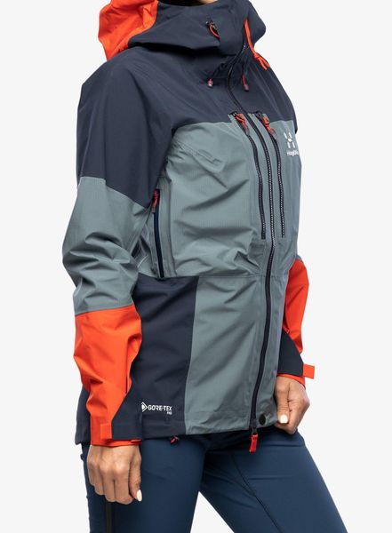 Kurtka z membraną damska Haglofs Spitz GTX PRO Jacket. Niebieskie kurtki Haglöfs, s, bez wzorów, z gore-texu, bez kaptura. Za 1,299.00 zł.