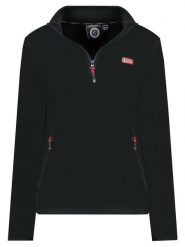 Geographical Norway Bluza polarowa "Ulyssia" w kolorze czarnym rozmiar: S. Czarne bluzy bez kaptura Geographical Norway, s, bez wzorów, z polaru, bez kaptura. Za 70.57 zł.