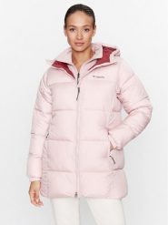 Columbia Kurtka zimowa Puffect™ Mid Hooded Jacket Różowy Regular Fit. Czerwone kurtki Columbia, na zimę, m, bez wzorów, z syntetyku, bez kaptura. Za 539.99 zł.