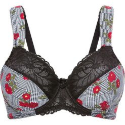 Biustonosz minimizer bonprix biało-czarny w kratę. Biustonosze bonprix. Za 24.99 zł.