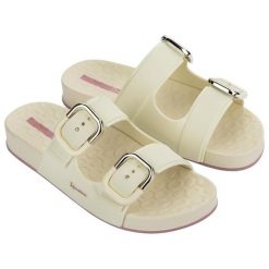 Klapki laczki damskie Ipanema Slide. Żółte klapki Ipanema, bez wzorów, z gumy, bez obcasa, bez zapięcia. Za 159.00 zł.