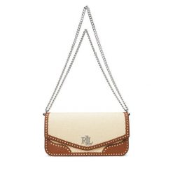 Torebka LAUREN RALPH LAUREN. Brązowe kopertówki Lauren Ralph Lauren, bez wzorów, wizytowe, bez dodatków. Za 839.99 zł.