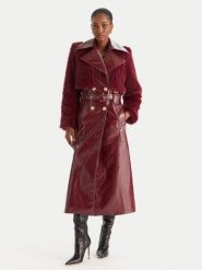 Babylon Płaszcz przejściowy S00772 Bordowy Regular Fit. Czerwone płaszcze Babylon, s, bez wzorów, ze skóry, bez kaptura. Za 3,239.00 zł.