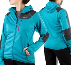 Bluza turystyczna damska Viking Yosemite Lady trekkingowa rozpinana z kapturem. Niebieskie bluzy z kapturem Viking, l, bez wzorów, z materiału, z kapturem, trekkingowe. Za 249.00 zł.