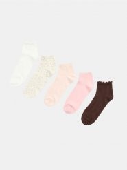 Prążkowane skarpetki z bawełną 5 pack - wielobarwny. Skarpetki Sinsay, bez wzorów, z bawełny. Za 15.99 zł.