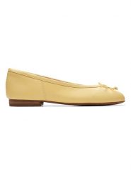 Clarks Skórzane baleriny "Fawna" w kolorze żółtym rozmiar: 37. Żółte baleriny Clarks, bez wzorów, bez obcasa, bez zapięcia. Za 182.61 zł.