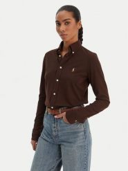 Polo Ralph Lauren Koszula 211924258501 Beżowy Slim Fit. Brązowe koszule Polo Ralph Lauren, xxs, bez wzorów, z bawełny, bez kołnierzyka, bez ramiączek. Za 729.99 zł.