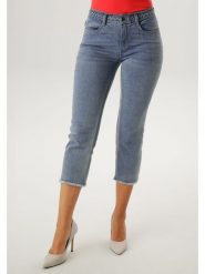 Aniston Dżinsy - Skinny fit - w kolorze niebieskim rozmiar: 38. Niebieskie jeansy Aniston, bez wzorów, klasyczne. Za 153.34 zł.