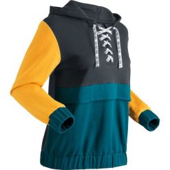 Bluza bawełniana z kapturem, długi rękaw bonprix czarno-niebieskozielono-miodowy. Bluzy marki INOVIK. Za 89.99 zł.