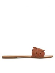 ONLY Shoes Klapki Onlfeli-6 Brązowy. Brązowe klapki ONLY SHOES, bez wzorów, ze skóry, bez obcasa, bez zapięcia. Za 99.99 zł.