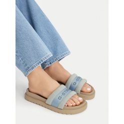 Klapki G-Star. Niebieskie klapki G-Star, bez wzorów, retro, bez obcasa, bez zapięcia. Za 90.99 zł.
