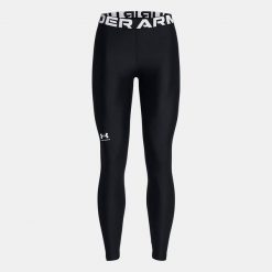 Legginsy treningowe damskie UNDER ARMOUR szybkoschnące termoaktywne. Czarne bielizna termoaktywna damska Under Armour, bez wzorów, bez ramiączek, do biegania. Za 130.88 zł.
