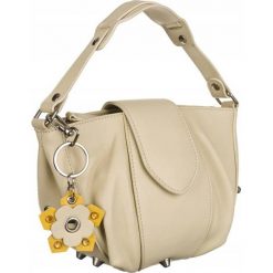 Mini kuferek skórzany ecru CA9596-901. Brązowe torebki klasyczne bez wzorów, ze skóry, eleganckie, bez dodatków. Za 139.99 zł.