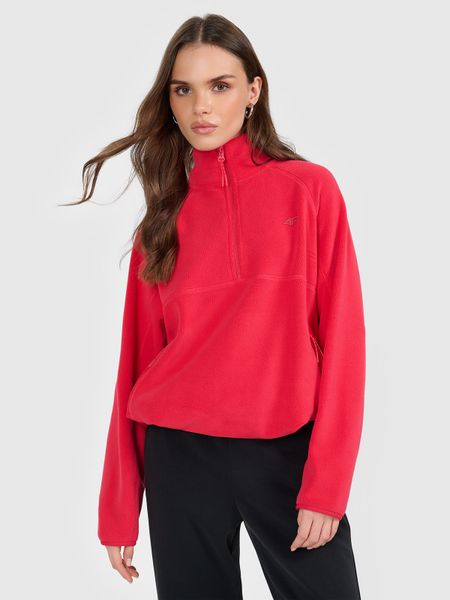 4F Polar regular bez kaptura damski - czerwony M. Czerwone bluzy z polaru 4f, m, bez wzorów, z materiału. Za 179.99 zł.