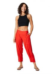 Aller Simplement Spodnie w kolorze czerwonym rozmiar: 38/40. Czerwone spodnie materiałowe Aller Simplement, bez wzorów, z materiału. Za 56.99 zł.