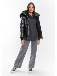 Northwood Kurtka zimowa "Julia" w kolorze antracytowym rozmiar: XL. Czarne kurtki Northwood, na zimę, xl, bez wzorów, z puchu, bez kaptura. Za 165.71 zł.