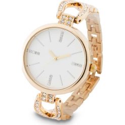 Zegarek z kryształami Swarovskiego® bonprix złoty kolor. Zegarki marki Kazar. Za 159.99 zł.