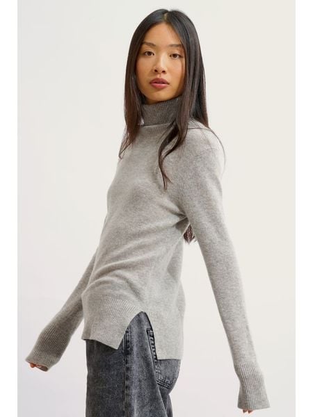 AUTHENTIC CASHMERE Kaszmirowy golf "Fornet" w kolorze szarym rozmiar: S. Szare swetry AUTHENTIC CASHMERE, s, bez wzorów, z kaszmiru, bez ramiączek. Za 391.99 zł.