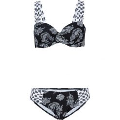 Bikini na fiszbinach (2 części) bonprix czarno-biały. Bikini marki bonprix. Za 79.99 zł.