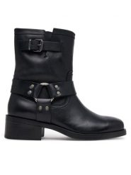 Tommy Jeans Botki Tjw Biker EN0EN02811 Czarny. Czarne botki Tommy Jeans, bez wzorów, z jeansu, bez obcasa, na płaskiej podeszwie, bez zapięcia. Za 539.99 zł.