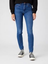 Wrangler Dżinsy - Skinny fit - w kolorze niebieskim rozmiar: W42/L32. Niebieskie jeansy Wrangler, l, z aplikacjami, klasyczne, z podwyższonym stanem. Za 158.10 zł.