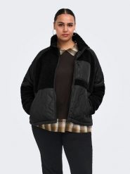 ONLY Carmakoma Kurtka polarowa w kolorze czarnym rozmiar: XL-54. Czarne kurtki Only Carmakoma, xl, bez wzorów, z polaru, bez kaptura. Za 225.45 zł.
