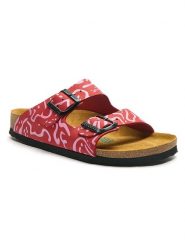 Comfortfusse Skórzane klapki w kolorze czerwonym rozmiar: 41. Czerwone klapki Comfortfüße, bez wzorów, klasyczne, z otwartym noskiem, bez obcasa, bez zapięcia. Za 260.99 zł.