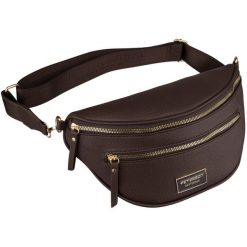 Brązowa saszetka damska na ramię skóra ekologiczna nerka mała listonoszka Peterson PTN JK6-01. Brązowe nerki i saszetki Peterson, bez wzorów, ze skóry ekologicznej, małe, bez dodatków. Za 89.99 zł.