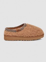 UGG Kapcie "Tasman Maxi Curly" w kolorze jasnobrązowym ze skóry owczej rozmiar: 36. Brązowe kapcie UGG, bez wzorów, ze skóry. Za 572.37 zł.