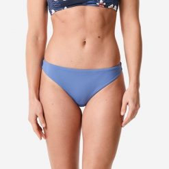 Dół kostiumu kąpielowego damski Roxy Mini. Niebieskie bikini Roxy, bez wzorów, z tkaniny, sportowe. Za 119.99 zł.