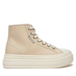 Trampki Tommy Jeans. Brązowe trampki Tommy Jeans, bez wzorów, z jeansu, bez zapięcia. Za 209.99 zł.