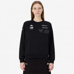 Bluza damska Peugeot Sport Arefodow. Czarne bluzy bez kaptura Kappa, m, bez wzorów, z bawełny, bez kaptura. Za 262.45 zł.