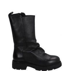 BOTKI DAMSKIE BRANIA14 PEL NER. Botki Venezia, bez wzorów, ze skóry, bez obcasa, bez zapięcia. Za 269.00 zł.