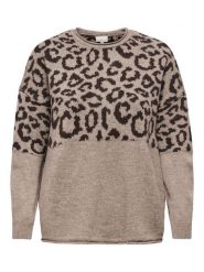 ONLY Carmakoma Sweter w kolorze beżowym rozmiar: S-42/44. Brązowe swetry Only Carmakoma, s, bez wzorów, bez ramiączek. Za 115.95 zł.