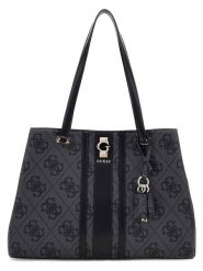 Guess Shopper bag w kolorze antracytowym - 38 x 27 x 12 cm rozmiar: onesize. Czarne shopper bag Guess, z aplikacjami, z materiału, na ramię, bez dodatków. Za 491.99 zł.