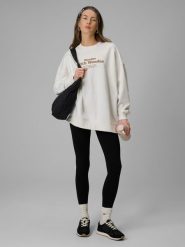 4F Legginsy dzianinowe damskie - czarne L. Czarne legginsy 4f, bez wzorów, z bawełny, długie. Za 79.99 zł.